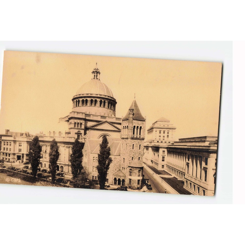 RPPC 1934 First Church of Christ Scientist Boston MA Mother Church Real Photo